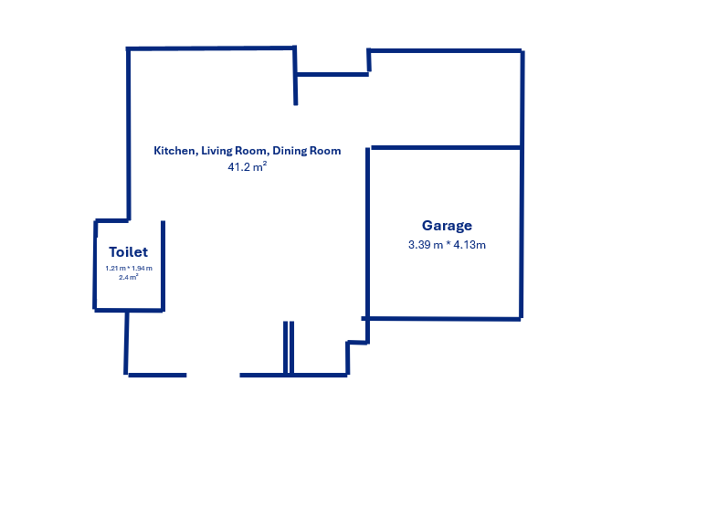 Curacao Casa Tortuga. Een plattegrond van het vakantiehuis